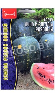 Арбуз Луна и звезды розовый