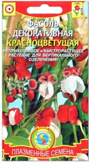 Фасоль декоративная Красноцветущая