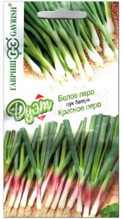 Лук батун Дуэт (Белое перо + Красное перо), смесь