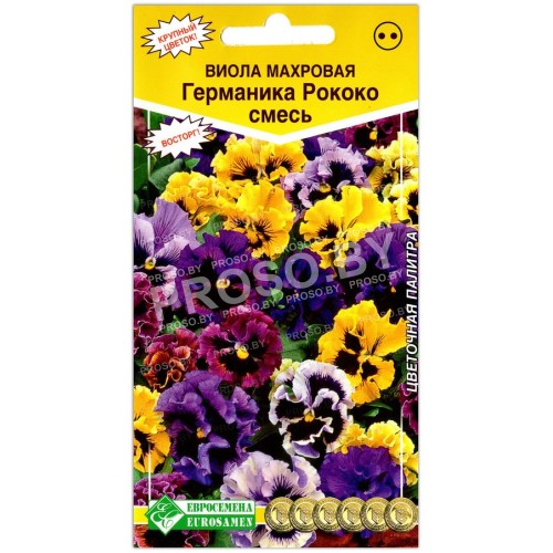 Виола махровая Германика рококо, смесь