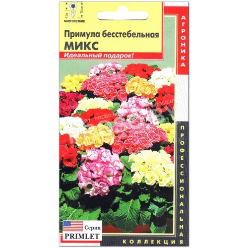 Примула бесстебельная Микс, серия Primlet