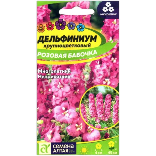 Дельфиниум крупноцветковый Розовая бабочка