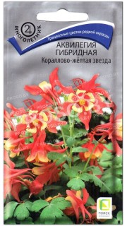 Аквилегия гибридная Кораллово-желтая звезда