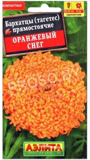 Бархатцы прямостоячие Оранжевый снег