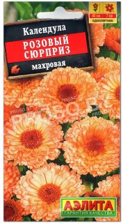 Календула махровая Розовый сюрприз