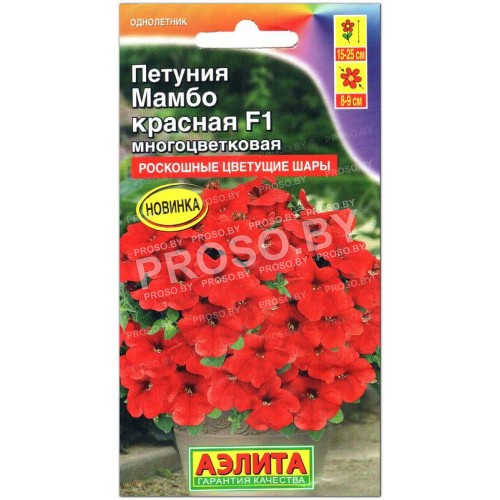Петуния Мамбо красная F1, многоцветковая