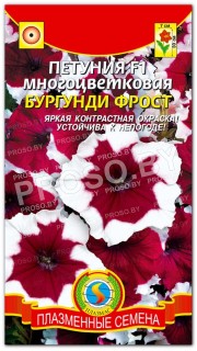 Петуния многоцветковая Бургунди фрост F1
