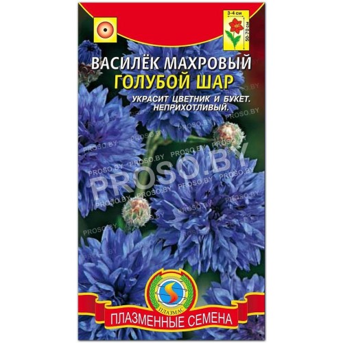 Василек махровый Голубой шар