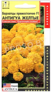 Бархатцы прямостоячие Антигуа желтый F1