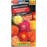 Цинния изящная Махровый кактус, смесь