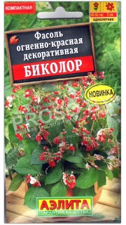 Фасоль декоративная Огненно-красная биколор