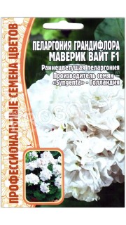 Пеларгония грандифлора Маверик вайт F1