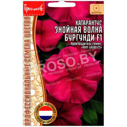 Катарантус Знойная волна бургунди F1