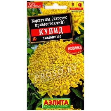 Бархатцы прямостоячие Купид лимонные