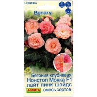 Бегония клубневая Нонстоп Мокка лайт пинк шэйдс F1, смесь