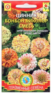 Цинния бонбон Биколор, смесь
