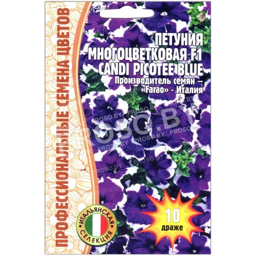 Петуния многоцветковая Candi picotee blue F1
