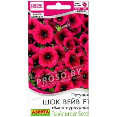 Петуния Шок вейв темно-пурпурная F1