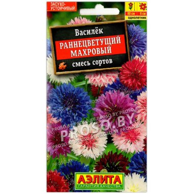 Василек Раннецветущий махровый, смесь
