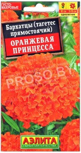 Бархатцы прямостоячие Оранжевая принцесса