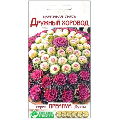 Капуста декоративная Дружный хоровод, смесь