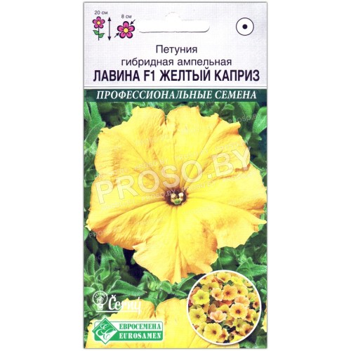 Петуния ампельная Лавина желтый каприз F1