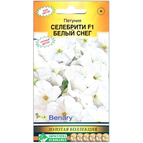 Петуния Селебрити белый снег F1
