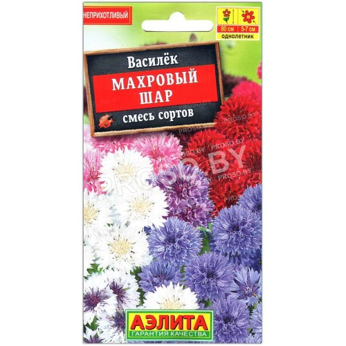 Василек Махровый шар, смесь