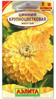 Цинния крупноцветковая Желтая