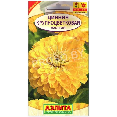 Цинния крупноцветковая Желтая