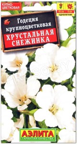 Годеция крупноцветковая Хрустальная снежинка
