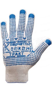 Перчатки х/б с ПВХ точкой "Капкан тракт"