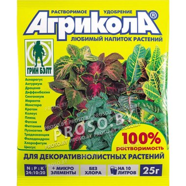 Агрикола для декоративнолистных растений, 25 гр.