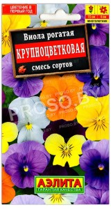Виола рогатая Крупноцветковая, смесь